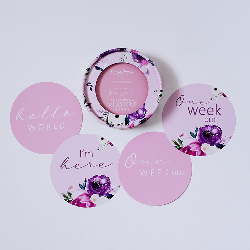 [7차 완판! 8차 입고예정!!]플로랄 키스 앤 블러썸 핑크 양면 성장카드 Floral Kiss &amp; Blossom Pink